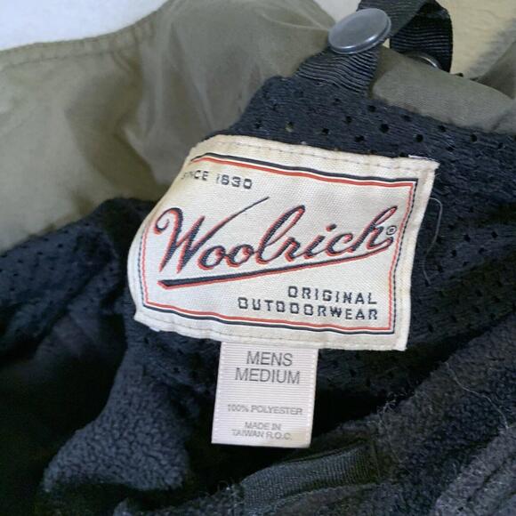 VINTAGE 90s Woolrich Jacket Mens Medium Green Full‎ Zip Hiking Hiker Outdoors B3 - Picture 13 of 16